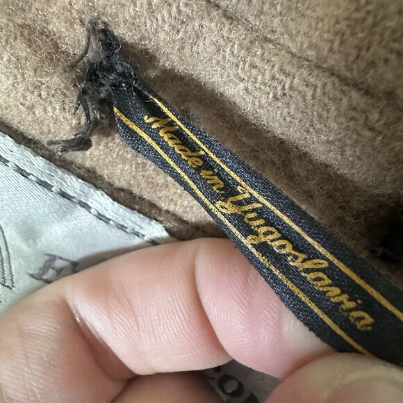 Vintage Evan-Picone Wool Duffle Coat Camel Toggle Jacket Made Yugoslavia - Picture 9 of 9